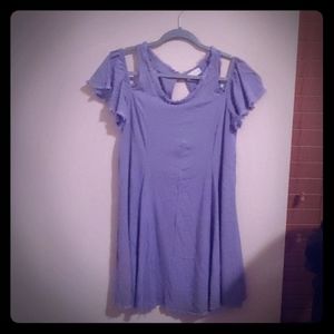 Grey blue summer dress